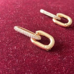 Golden hoop earrings